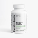 Digestive Matrix+ Advanced Digestive Enzymes with Probiotics for Women & Men, Gut Health & Nutrient Absorption Support, Fiber Supplement with Makzyme-Pro™, Bromelain, Papain, Lactobacillus, 60 Caps