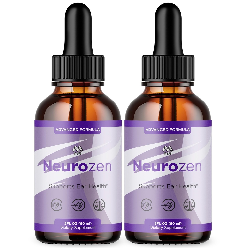 (2 Pack) Neurozen Drops, Official NeurozenDrops Hearing Support Liquid Supplement with All Natural Ingredients, Advanced Ear & Hearing Wellness Support with Multivitamins for Women & Men (60 Servings)