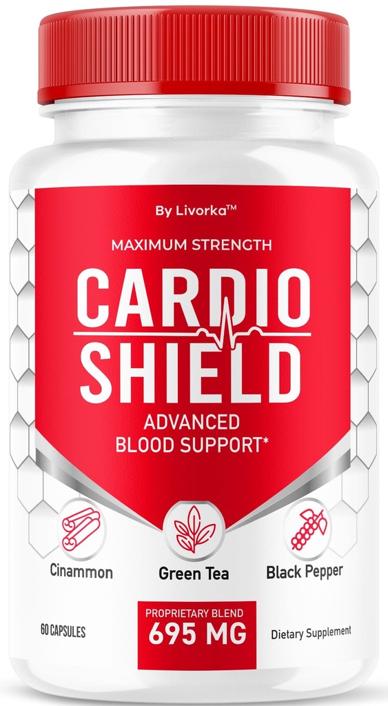Cardio Shield Capsules - Official Supplement Support Vitamin Pills, All Natural Cardio Shield Advanced Premium Formula Wellness & Overal Health Review, 60 Capsules for 1 Month