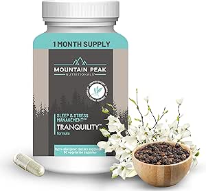 Mountain Peak Nutritionals Tranquility Formula - Unterstützt Gehirngesundheit, Schlaf- und Stressmanagement - Vitamin B6, Vitamin B12 und Adaptogene - Allergische Nahrungsergänzung (90 vegetarische Kapseln)