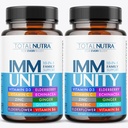 10-In-1 Immununterstützungsergänzung: Immun-Booster für Erwachsene & Kinder Tägliche Immunabwehr mit Schlüssel Immunsystem Vitamine Zink, Vitamin C und D, Plus Elderberry, Quercetin, Echinacea & More, 60 Caps