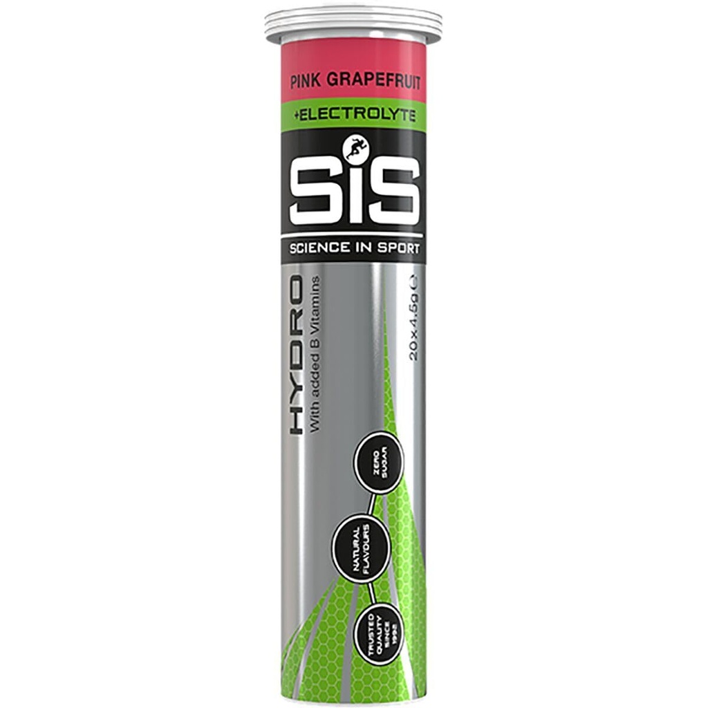 Science in Sport Hydro Electrolyte Tablets, Fast Hydration, Performance Electrolytes for Enhanced Hydration & Endurance Supplement for Running, Cycling, Triathlon, Pink Grapefruit - 20 Tablets 1 Pack
