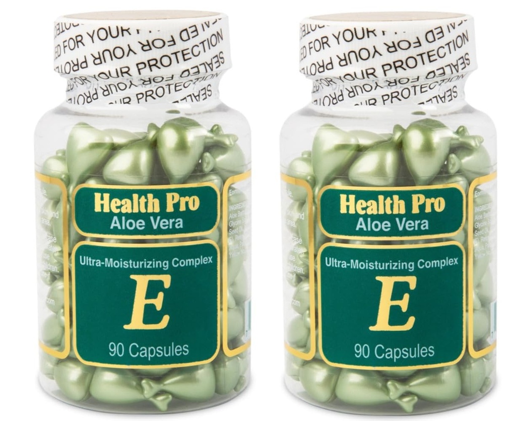 Vitamin E Hautöl Aloe Vera, 90 Softgels (Pack von 2)