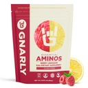 Gnarly Nutrition Essential Aminos Powder, Berry Lemonade – Pre-Workout Amino Acids – NSF Contents Certified – Supplement to Support and Rebuild Muscle – Berry Lemonade Caffeine Free, 10.58 oz