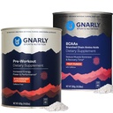 Gnarly Nutrition Gnarly Preworkout Strawberry Lemonade Caffeine Free (14.82oz) BCAAs Fruit Punch (10.58oz)