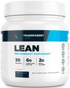 Transparent Labs Lean Pre-Workout - Body Recomposition Pre Workout for Men and Women with Acetyl L-Carnitine, Beta Alanine Powder, & PurCaf Organic Caffeine Powder - 30 Servings, Orange