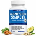 LUMINE 8-in-1 Magnesium Complex - Full Spectrum Magnesium Blend with Glycinate, Citrate, Malate & Oxide - Daily Mineral Support for Muscle Function, Relaxation & Overall Wellness, 90 Capsules