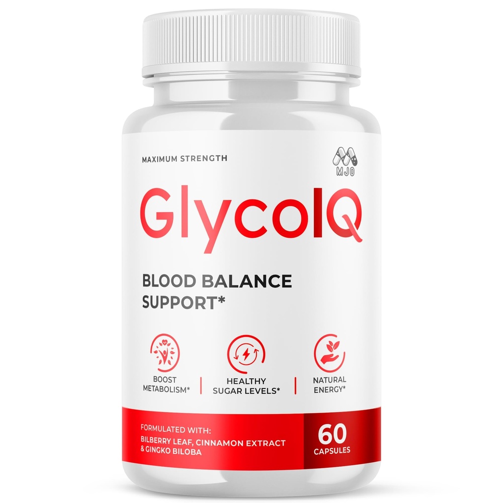 Glyco IQ Capsules, Official GlycoIQ Blood Health Support Pills with All Natural Ingredients, Glyco IQ Advanced Health & Wellness Support Formula with Premium Vitamins for Women & Men (60 Capsules)