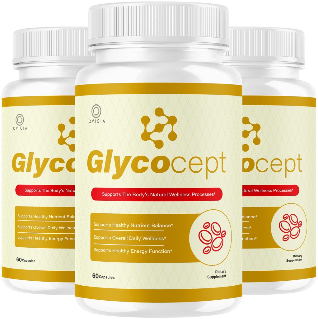 (3 Pack) Glycocept - Glycocept Advanced Formula Support Capsules All Natural Premium Ingredients Maximum Strength, Daily Pills Support Vitamins for Health and Wellness, 180 Capsules for 3 Months