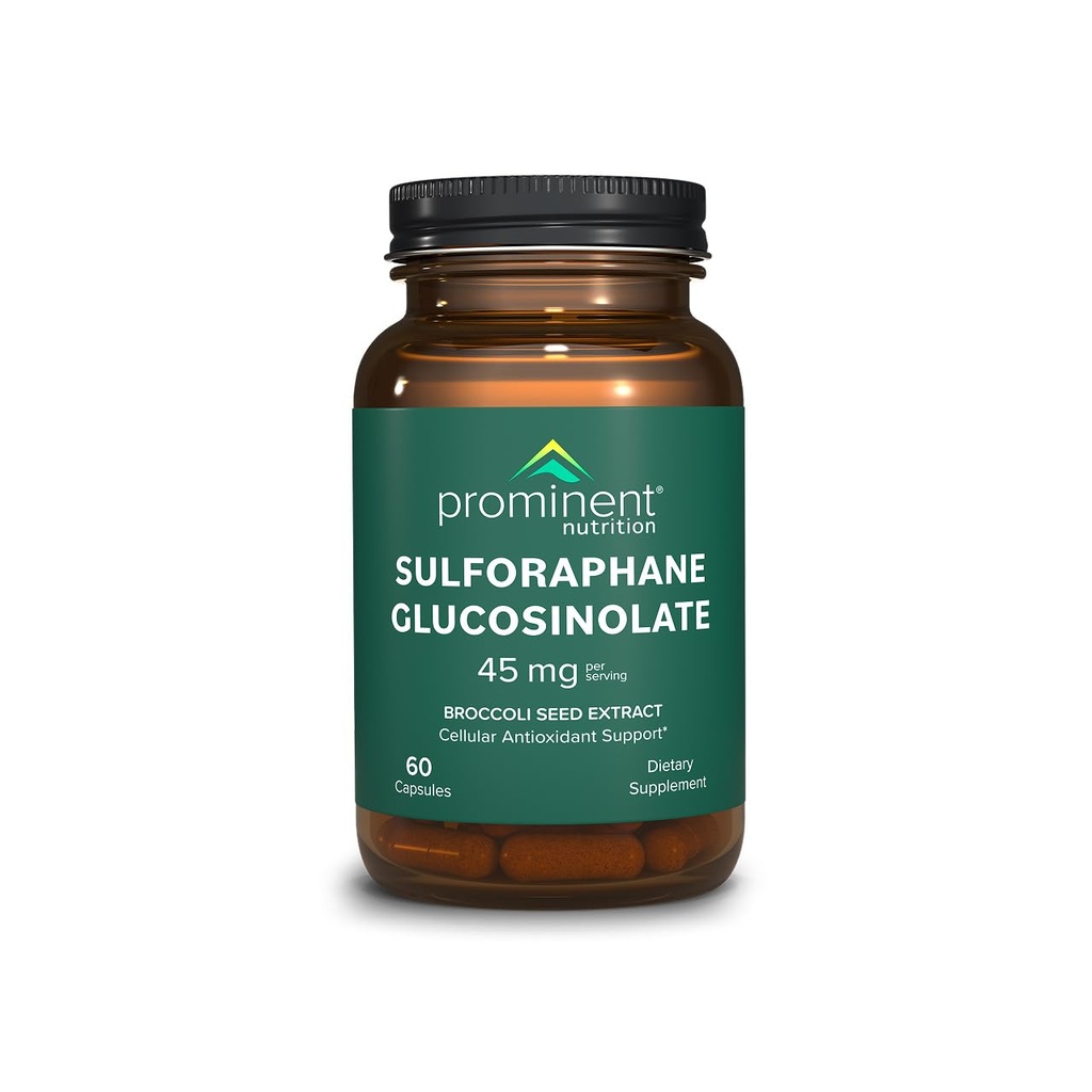 Prominent Nutrition Sulforaphane Glucosinolate Supplement, Cellular Antioxidant Support, Sulforaphane Supplement 45 mg, 30 Tage Versorgung - 1 Pack
