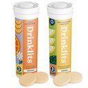 Drinklits Orange Electrolyte Hydration & Lemon Immunity Tablets (2) Tube Combo Pack | Great Taste – Gluten Free – Daily Use | 20 Servings (10 Tablets Per Tube)