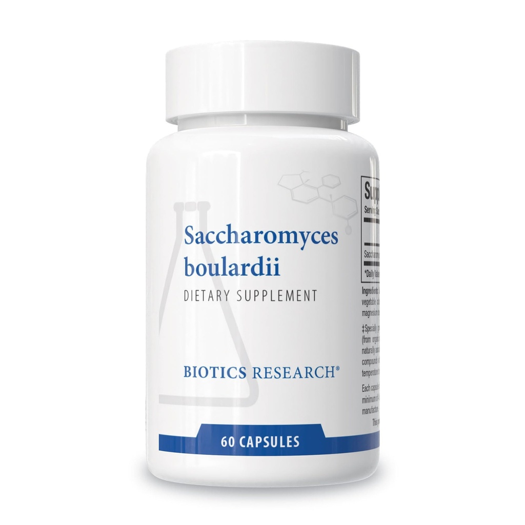 Biotics Research Saccharomyces boulardii Probiotics Supplement - 235 mg/Serving- Unterstützt GI Health Mikrobielle Balance, Gesunde Immun- und Pathway-Reaktionen - Dairy-Free, Temperatur-Stable - 60 Kapseln