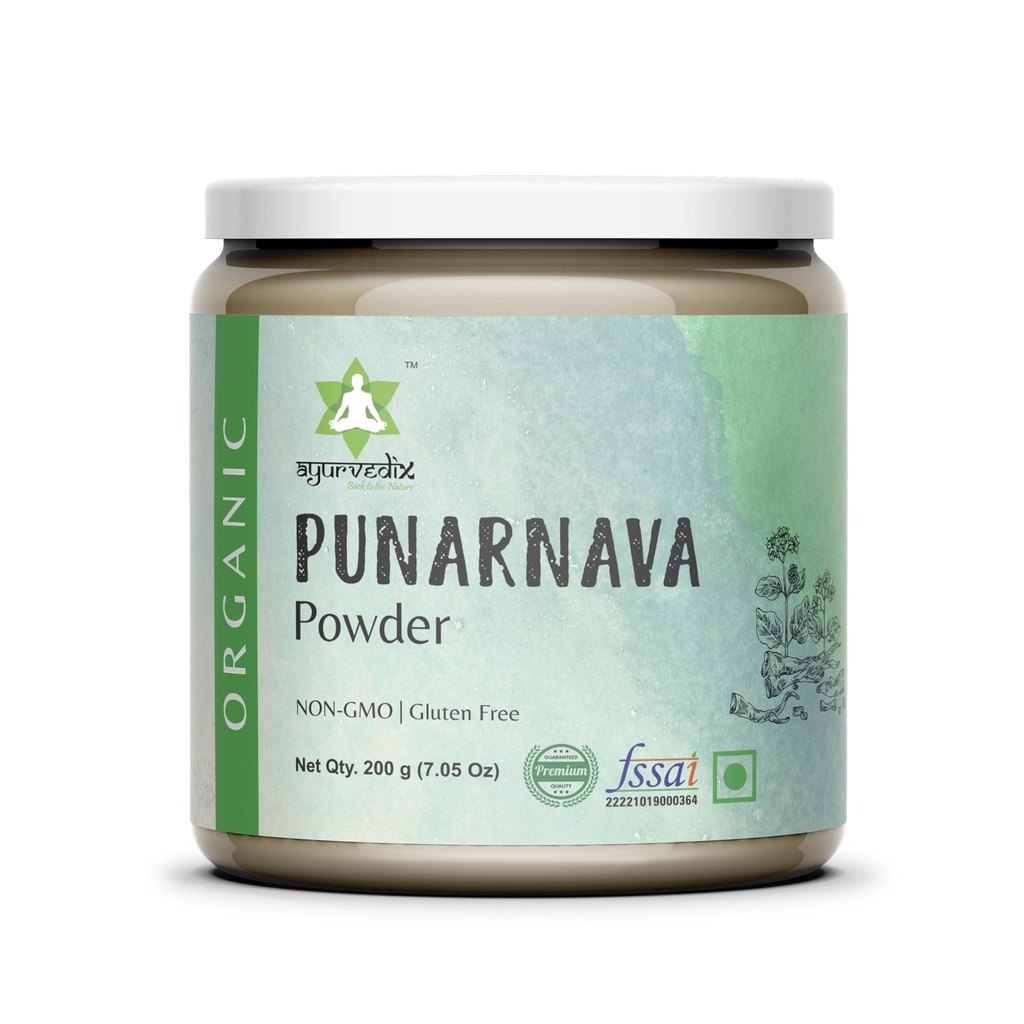 Organic Punarnava Powder (Boerhavia Diffusa) | 100% Pure & Natural Ayurvedic Herb | Supports Kidney, Liver & Urinary Health | Non-GMO | No Added Preservatives or Additives | 200g (Pack of 3)
