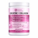 Creatine for Women + Collagen Peptides 5g Each - Muscle, Beauty, Performance
