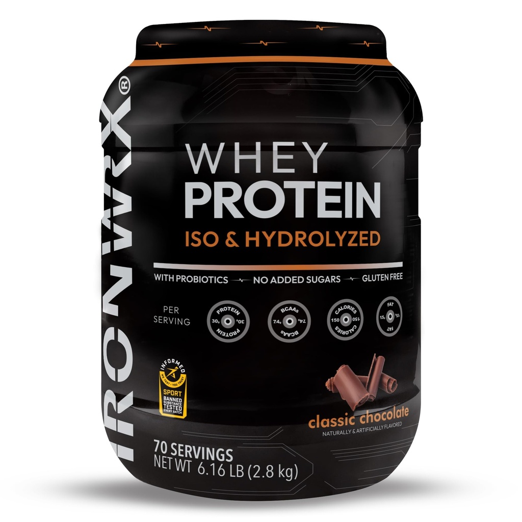100% Hydrolyzed Whey Protein Isolate | 30g Protein, 7.4 g BCAAs | Chocolate | Informed Sport Certified Banned Substance Free | Low Carb, Keto Friendly, Fast Absorbing Powder | 70 Servings