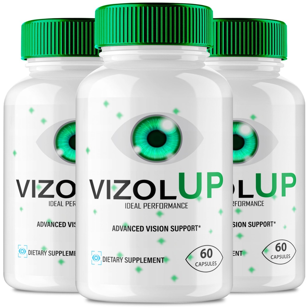 IDEAL PERFORMANCE VizolUp Vision Support Capsules, Official VizolUp Eye Health Supplement Pills - Maximum Strength, All Natural Visual Wellness & Crystal Clear View, Premium VizolUp Reviews (3 Pack)