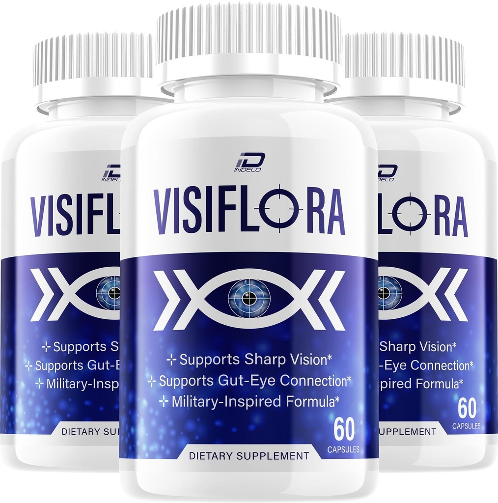 Visiflora Visual Support Supplement - Visi Flora Advanced Formula for Healthy Vision - 3 Pack - 180 Capsules