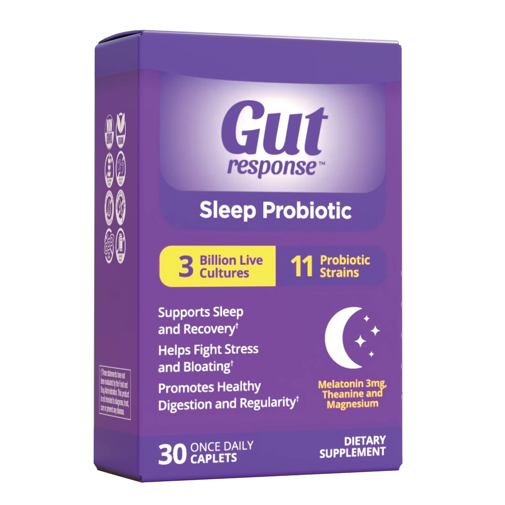 Schlaf Probiotic für Männer und Frauen, Slows Down Digestive Aging, unterstützt Schlaf und Erholung, fördert gesundes Gut, Vegan, Gluten Free & Soy Free, 3 Billion CFU, 30 Caplets