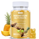 Magnesium Glycinate Gummies 1000mg, Non-GMO, Gluten-Free, Magnesium Supplement Gummies for Adults & Kids, Sleep, Relaxation & Focus, Pineapple Flavor, 90 Count