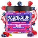 Magnesium Glycinate Gummies 600mg, [2-in-1 Dual Flavor Mix] - Sugar-Free, High Absorption Magnesium Supplement for Adults, Muscle Support and Relaxation, Vegan & Non-GMO