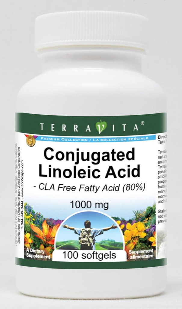 Konjugierte Linolsäure - CLA freie Fettsäure (80%) - 1000 mg (100 Softgel, ZIN: 427996) - 3 Pack