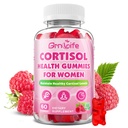 Cortisol Gummies for Women, Cortisol Supplements Gummies with Magnesium Ashwagandha Rhodiola Rosea and L-theanine Complex for Relaxation and Focus, Zzz Support, Raspberry Flavor, 60 Count