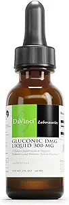DAVINCI Labs Gluconic DMG Liquid 300mg - Hilft Immunsystem, Muskelfunktion, Herzgesundheit und Gehirngesundheit* - 2 fl oz (60 Servietten)