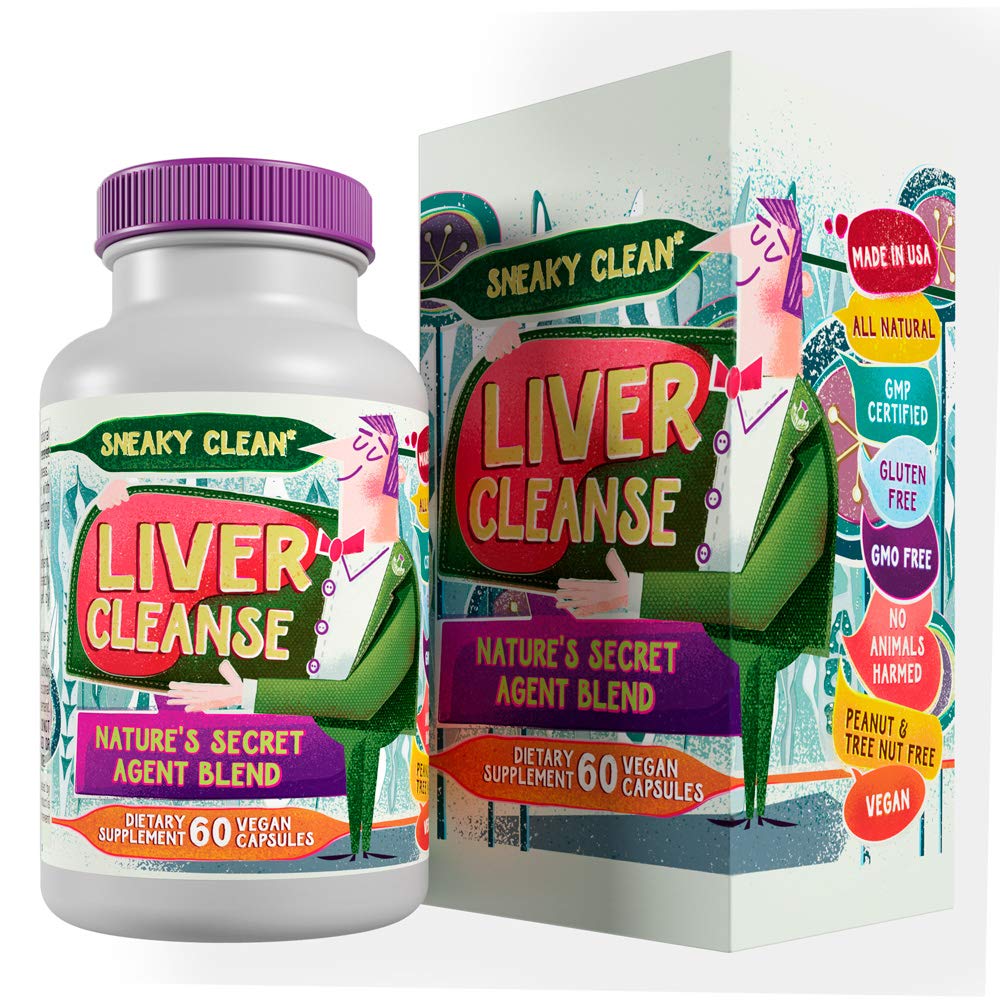 Liver Cleanse Support Supplement mit Milchdistel - Nature's Secret Agent Blend - 60 Vegan Kapseln