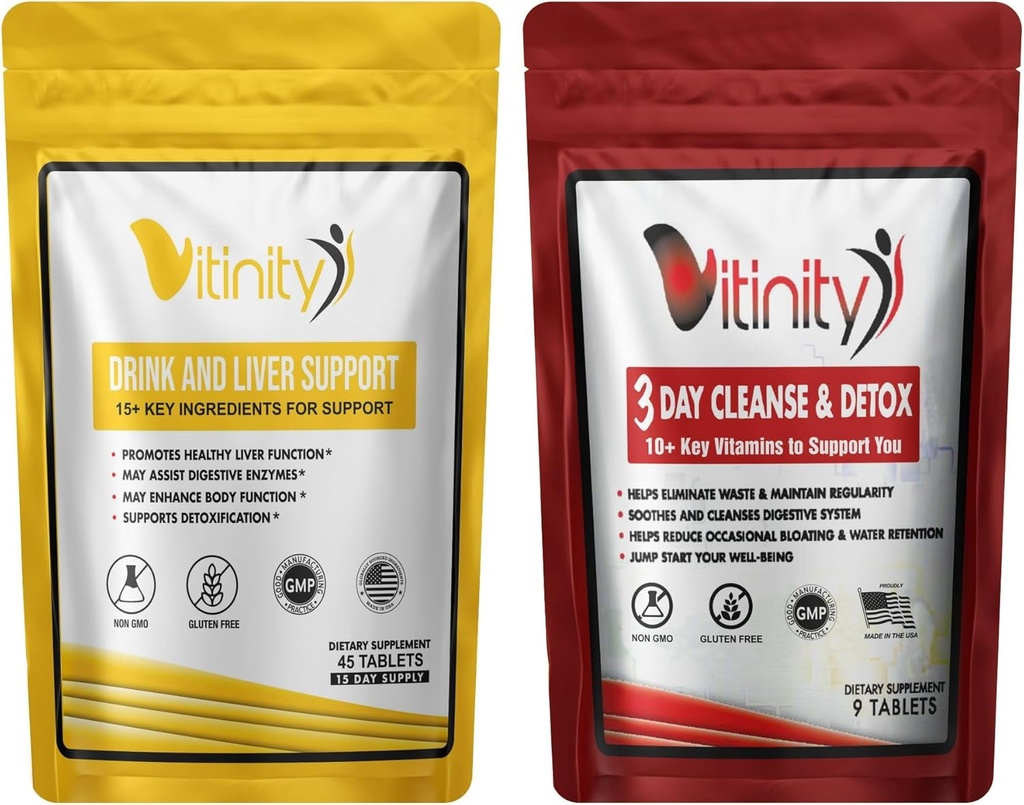 Anti-Drink Liver Cleanse Supplements,25+Key Ingredients-Craving Support,Liver Health,Kudzu,Milk-Thistle,Holy Basil,DHM Natural Cleanse,Gradual Reduction,Replenisher 30+9 Tabs(Drink-Cleanse Combo)