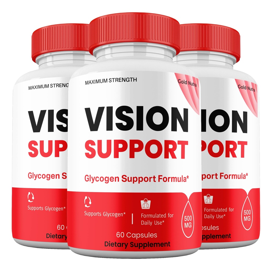 Vision Support Capsules, Premium All Natural Ingredients, Maximum Strength Pills Vision Support Supplement Vitamin Extract (3 Pack)