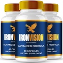 Iron Vision Eye Supplement Capsules, Official Iron Vision for Eyes Pills - Maximum Strength, All Natural Visual Wellness, Eye Comfort & Healthy Vision, Premium IronVision Pills Reviews (3 Pack)