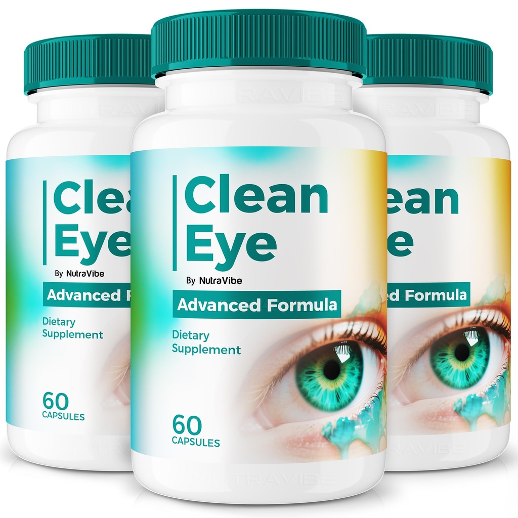 (3 Pack) Clean Eye Capsules – CleanEye Advanced Eye Health & Vision Care Support | Natural Formula for Clear Eyes, Eye Comfort & Daily Eye Wellness | Easy-to-Take, Non-Habit Forming (180 Capsules)