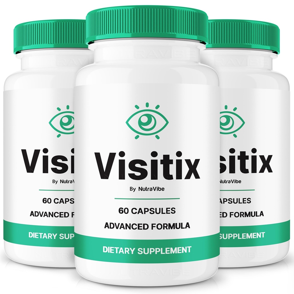 (3 Pack) Visitix Capsules – Advanced Eye Health & Vision Support Supplement | Natural Ingredients for Clear Eyes, Balance & Visual Function | Easy-to-Take, Non-Habit Forming | Official (180 Capsules)