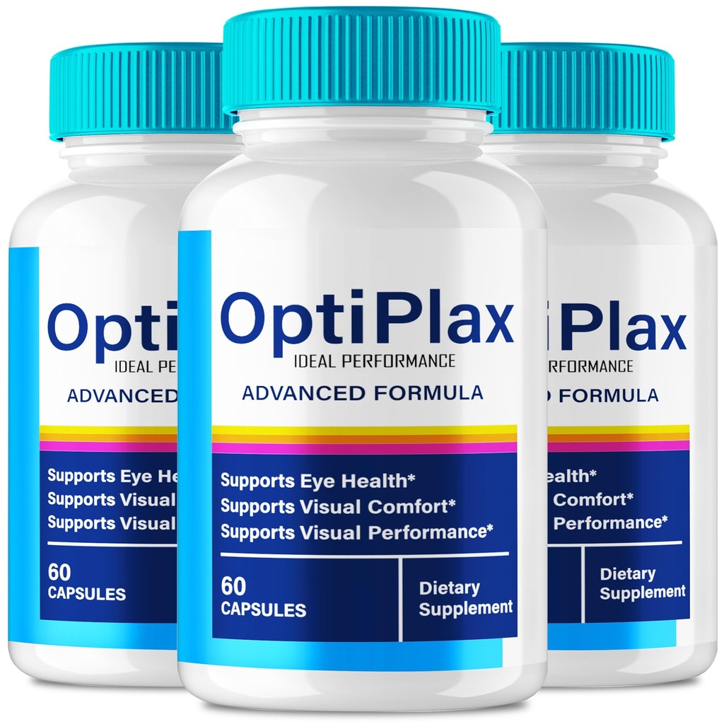 OptiPlax Vision Support Capsules, Official Opti Plax Eye Health Supplement Pills - Maximum Strength, All Natural Visual Wellness & Crystal Clear View, Premium OptiPlax Pills Reviews (3 Pack)