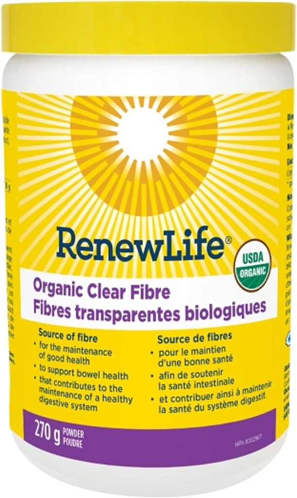 Renew Life Organic Clear Fiber, 9.5-Unze