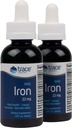 Trace Minerals Ionic Iron, 22mg - Energy Support Supplement mit Magnesium & Eisen - Aid Brain Health & Immun System Function - Glutenfreie Flüssigergänzung - 1.9 fl oz (2 Pack) (92 Servietten)