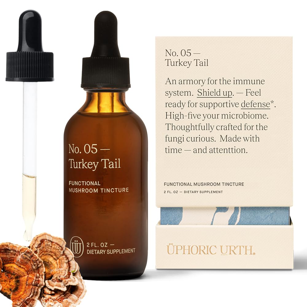 Türkei Tail Mushroom Extract - Doppel extrahiert Fruchtkörper Pilz Tincture | Immunität Booster, Verwaltet Entzündung, Zahnerfolge, Gesunde Verdauungsfunktion, Antioxidantien (60 Servierungen)