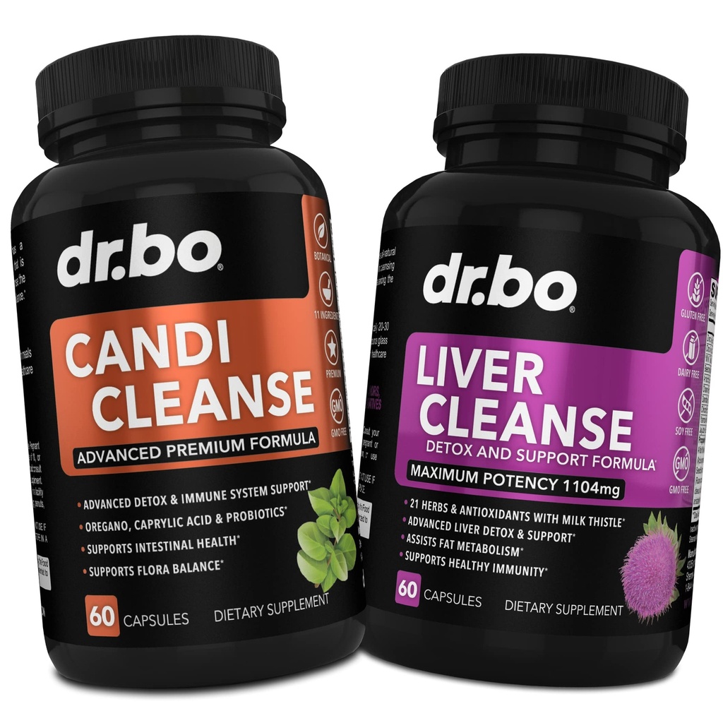 Candi Liver Cleanse Support Supplement - Balance Control Probiotic Complex Cleanser für Damen und Herren - Oral Herbal Oregano & Caprylic Acid Capsules, Gallbladder Care Capsules & Milk Thistle Dandelion