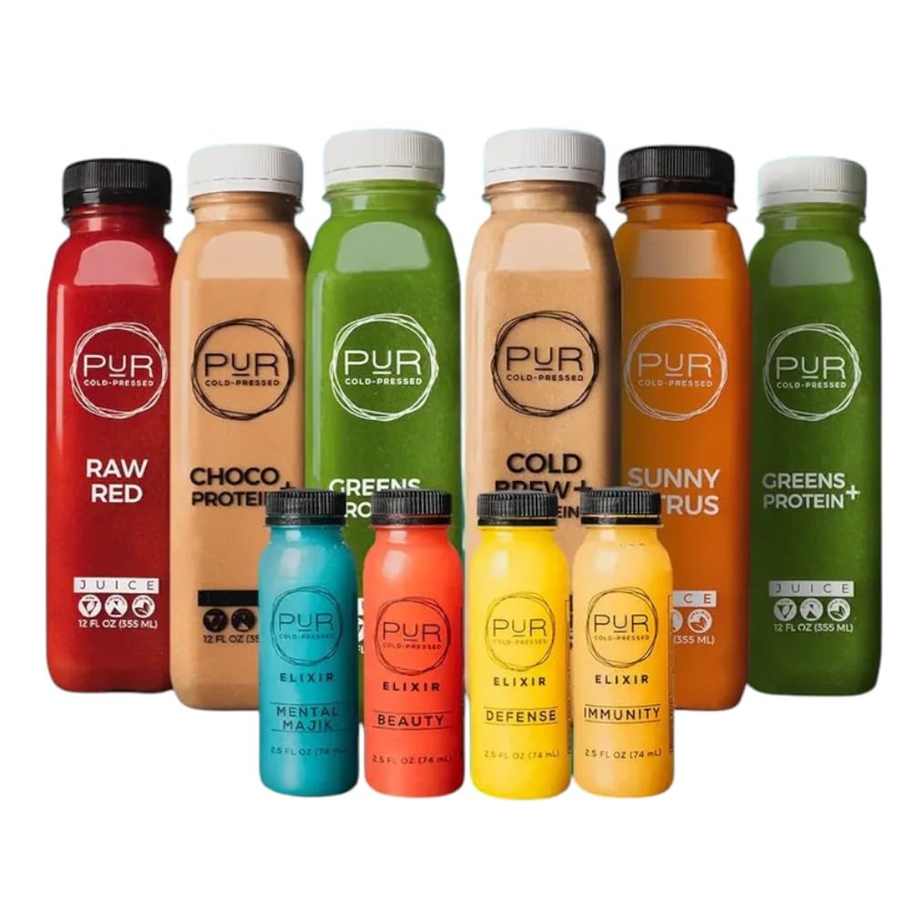 PUR Cold Pressed Powerhouse Protein & Cold Pressed Juice Cleanse 3 day with juice shots