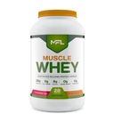 MFL Muscle Whey Protein l 28g of Protein l 8g BCAAs l Keto Friendly l Low Carbs l 2 lbs (Strawberry Cake)