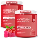 Award Winning Magnesium Glycinate Gummies for Adults & Kids - with L-Theanine & Lemon Balm - Magnesium Gummies for Women & Men for Relaxation Support - No Sugar Added, Non-GMO (120 Count)