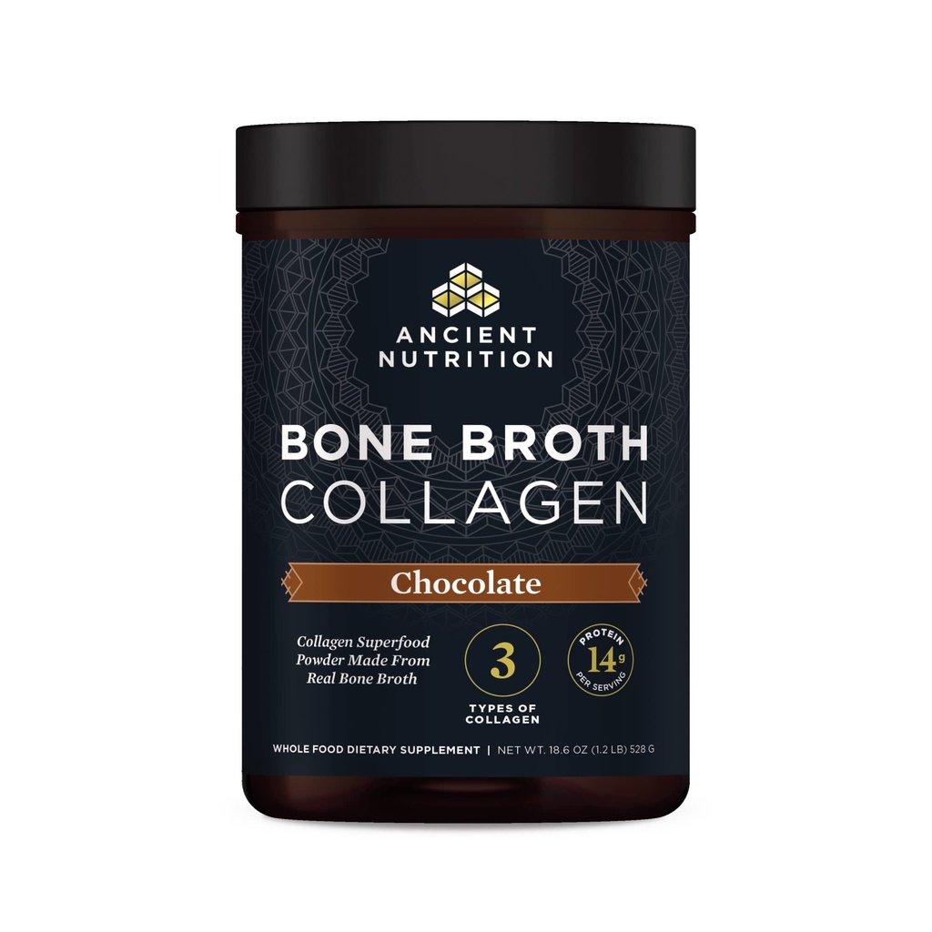 Antike Ernährung Collagen Pulver, Knochen Broth Collagen, Schokolade, hydrolysierte Multi Collagen Peptide, unterstützt Haut und Nägel, Joint Supplement, 30 Servierungen, 18.6oz