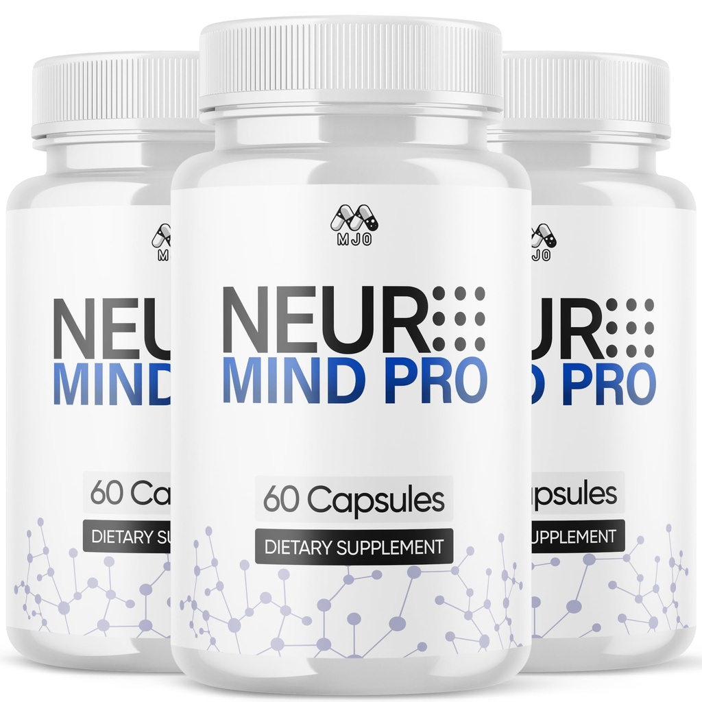 (3 Pack) Neuro Mind Pro Capsules, Official NeuroMind Pro Brain Health Pills with All Natural Ingredients, Brain Health and Wellness Supplement with Premium Vitamins for Women and Men (180 Capsules)