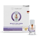Vitabaum® Beauty Collagen with Vitamins D3, C, B2, B7, Zinc & Manganese - Hair Skin and Nails Supplement - 30 Vials (0.34 fl.oz Each) - Innovative Twist and Mix System™ for Fast Absorption