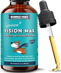 Premium Eye Supplement für Hunde – Tear Stain Supplement für Hunde, Augen, Vision & Macular Health - Augenunterstützung für Hunde mit Lutein, Zeaxanthin, Astaxanthin & Omegas - All Ages, Sizes & Breeds – 2oz