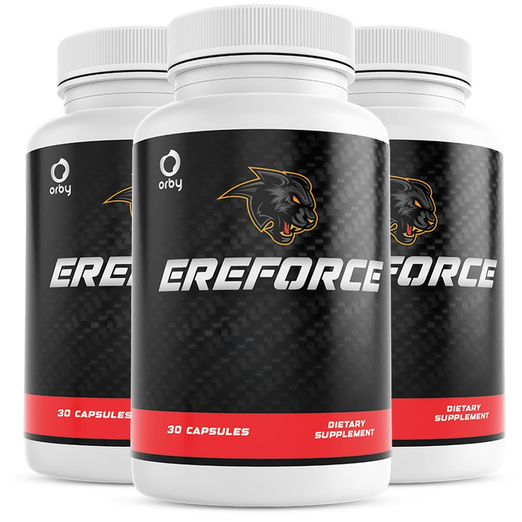 Orby EreForce – Natural Daily Wellness Supplement with L-Citrulline, L-Carnitine & Maca Root – 100% Natural, Non-GMO, GMP Certified, Made in USA – 30 Capsules, 3 Month Supply