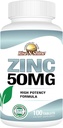 Rise-N-Shine 50 Mg Zink-Ergänzungen - Immununterstützungs-Ergänzung - Hochpotenz Antioxidans - 100 Tage Versorgung (100 Tabletten)