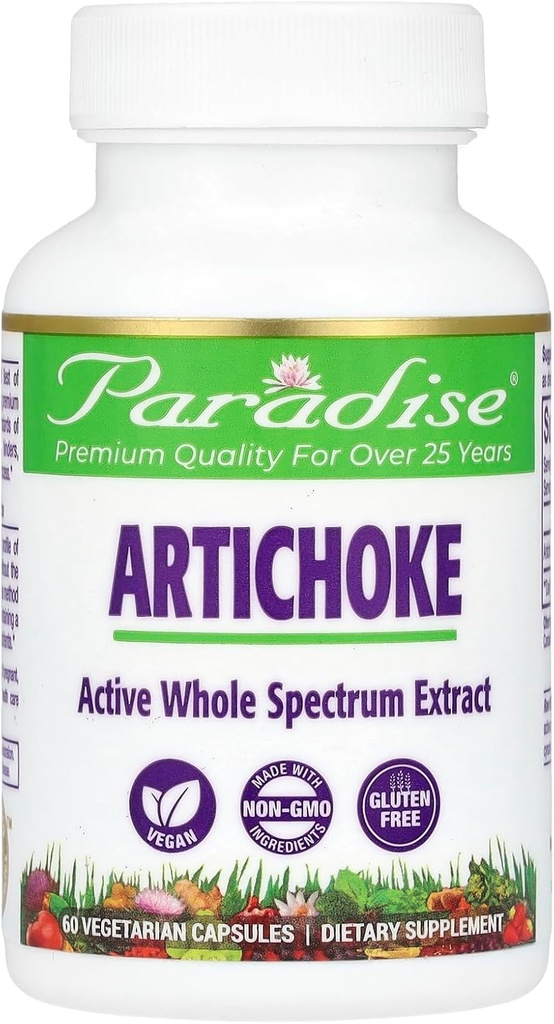 Paradise Herbs Artichoke, 60 vegetarische Kapseln (250 mg pro Kapsel)
