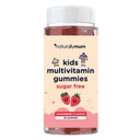 NaturallyMum Kids Multivitamin Gummies | for Children | Vegan Friendly | 30 Chewable Gummies | with Vitamins A, D, E, B6, B12, C | Sugar Free | Strawberry Flavour | 30-Day Supply