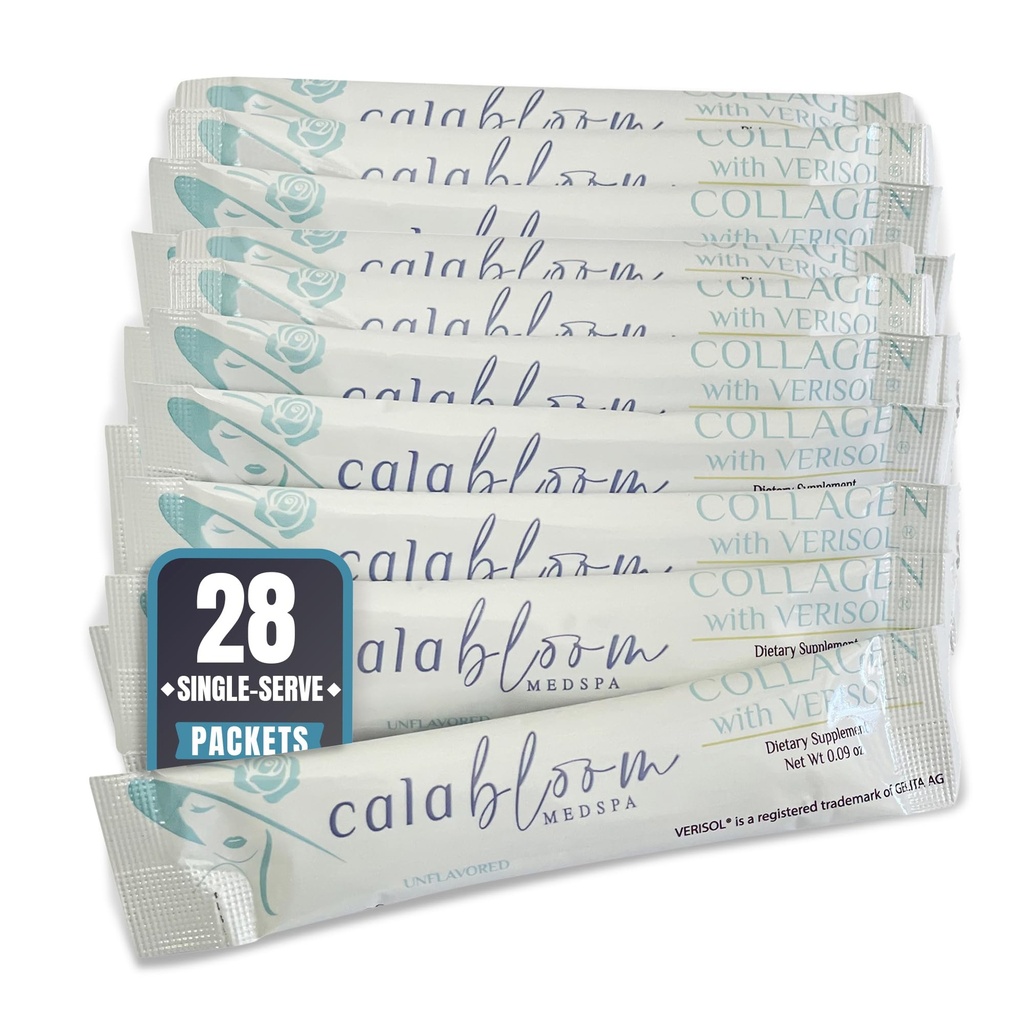 Beauty Collagen Powder with Verisol Peptides – Skin & Hair Support Supplement – 28 Stick Packs – Non-GMO, Gluten-Free, Unflavored – Easy Mix Collagen for Women